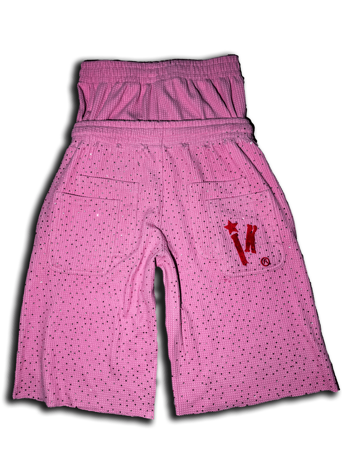 Pink "STAIRWAY2HEAVEN" shorts IKONIK