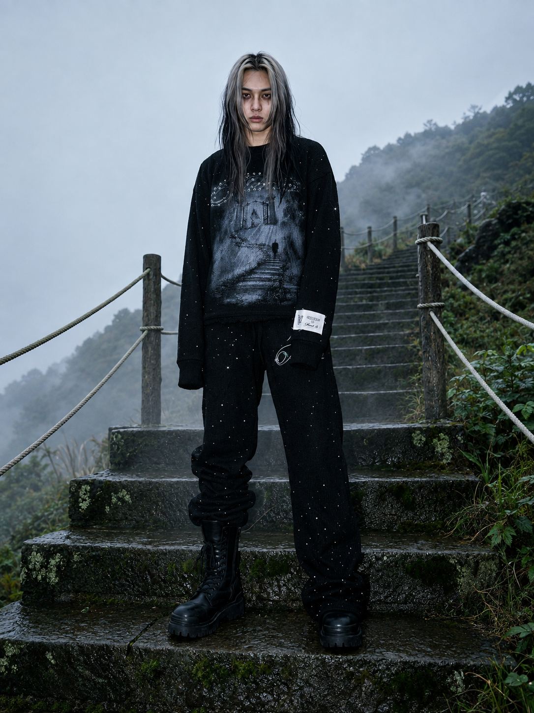 Black "STAIRWAY2HEAVEN" thermal