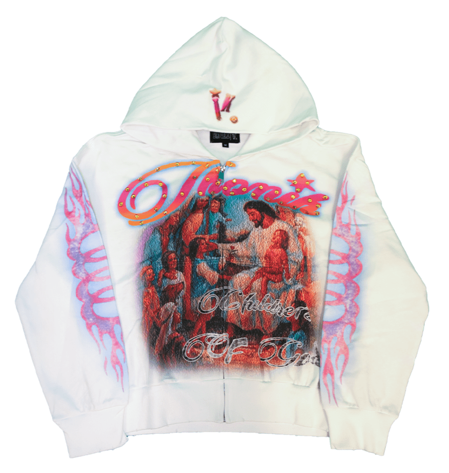 White "Children of God" hoodie
